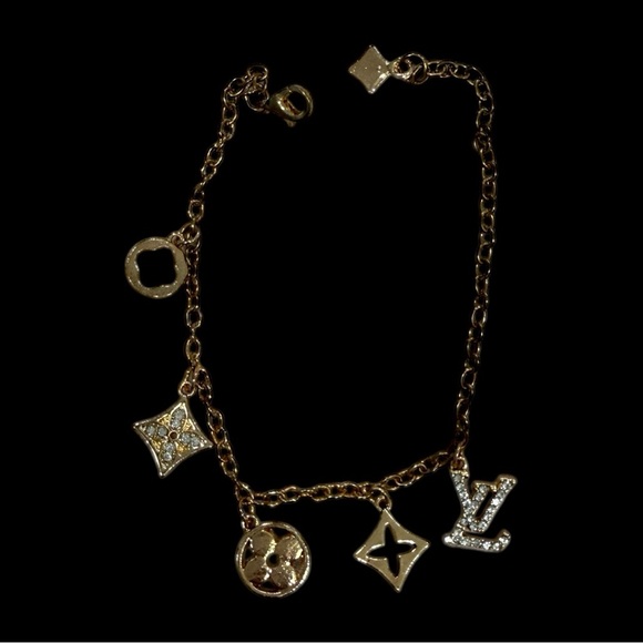 Elegant Gold-Tone Charm Bracelet